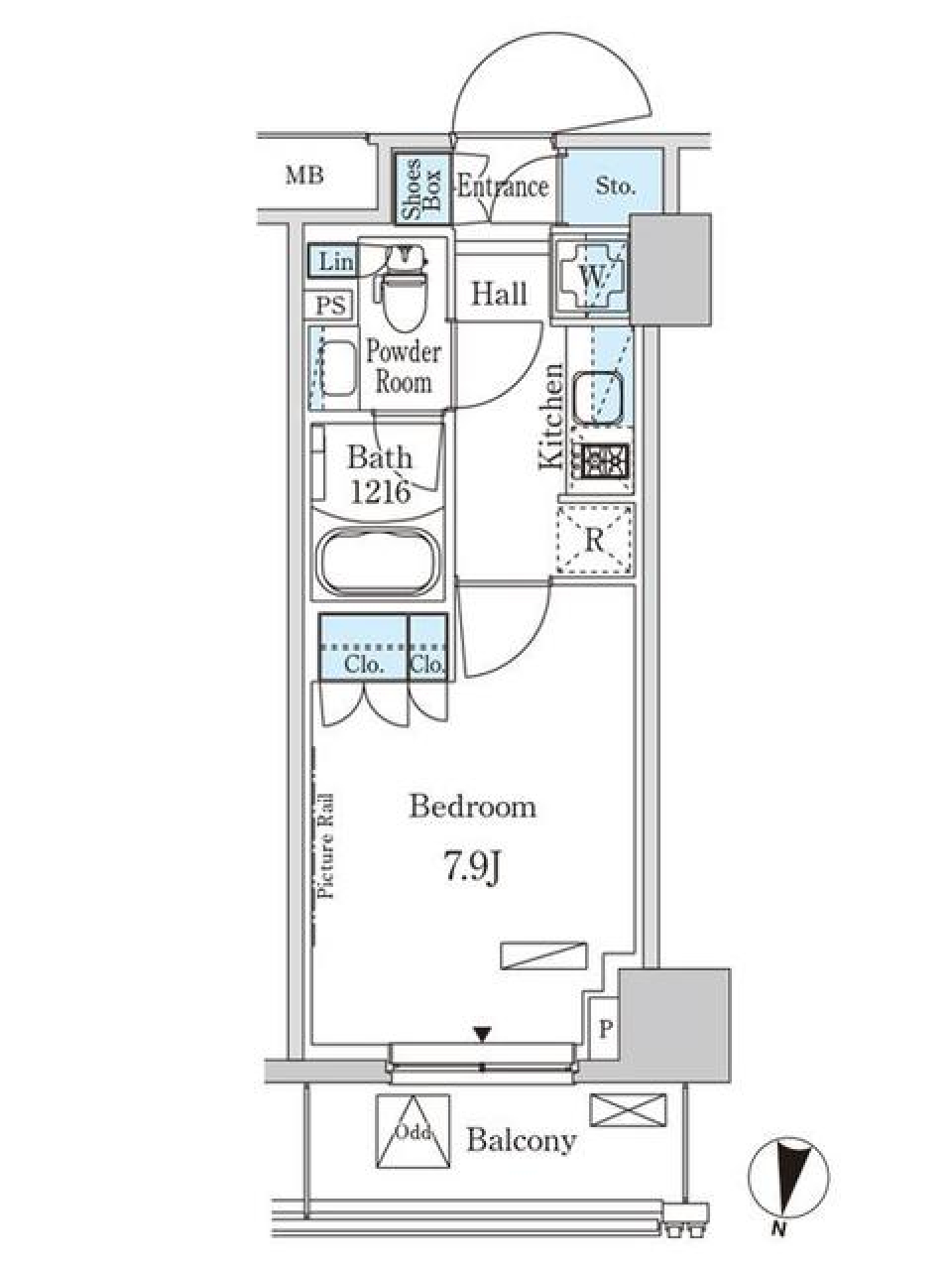 パークアクシス成増二丁目　607号室［新築］の間取り図