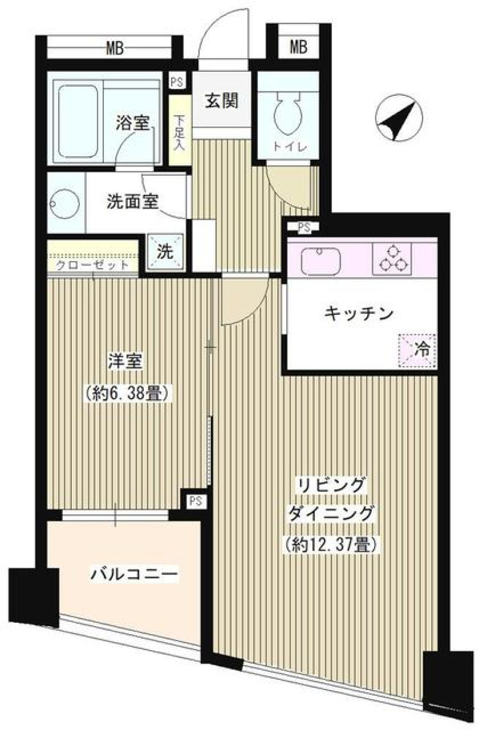 パトリス２６　502号室の間取り図