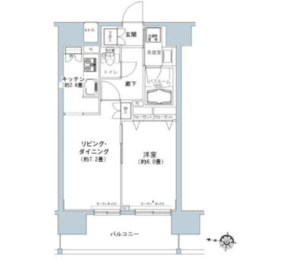 パークキューブ板橋本町　1106号室［ペット可］の間取り図