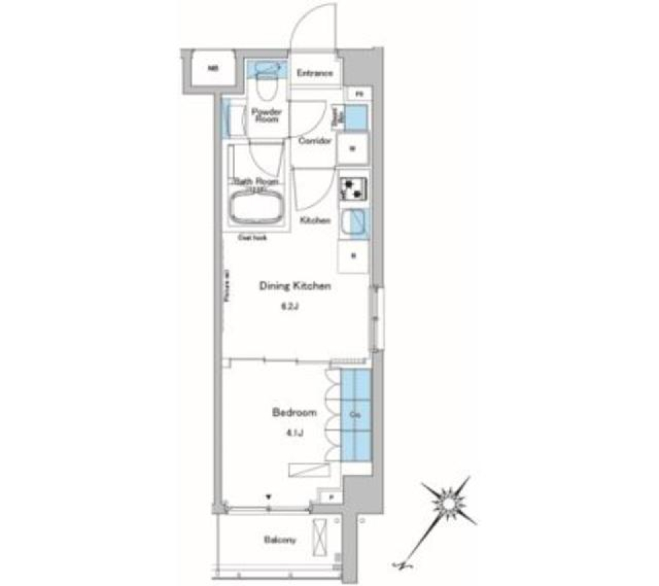 ルフォンプログレ中野富士見町　406号室［ペット可］の間取り図