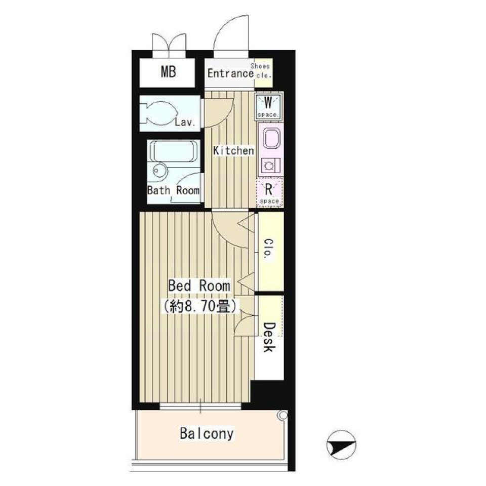 協和高輪マンション　201号室の間取り図