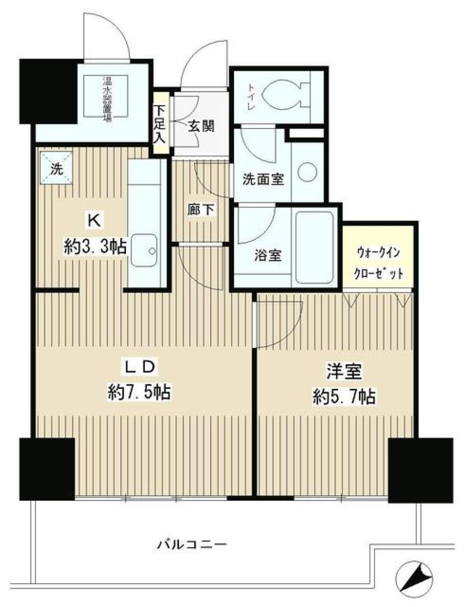 トレステージ目黒　906号室の間取り図