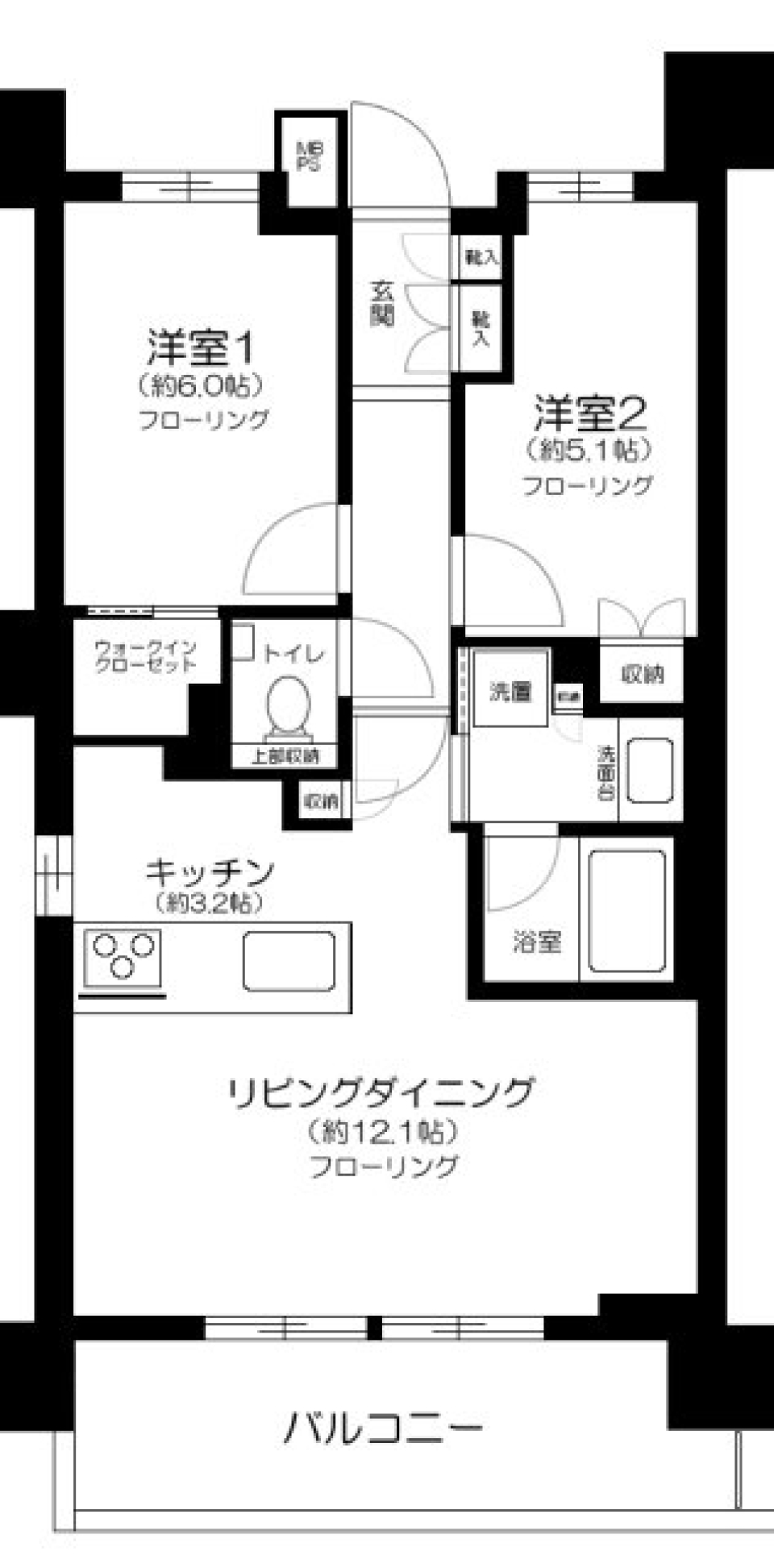 クリオ両国　302号室の間取り図