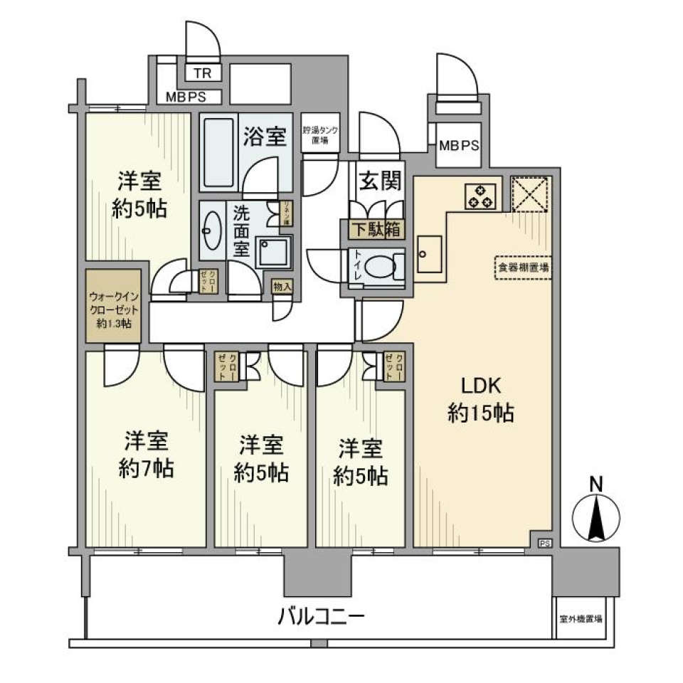 ＴＨＥ　ＴＯＹＯＳＵ　ＴＯＷＥＲ　1210号室の間取り図