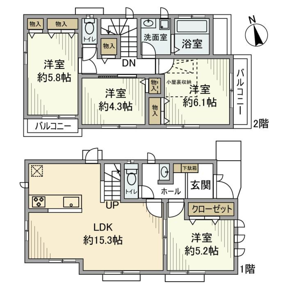 田園調布戸建の間取り図