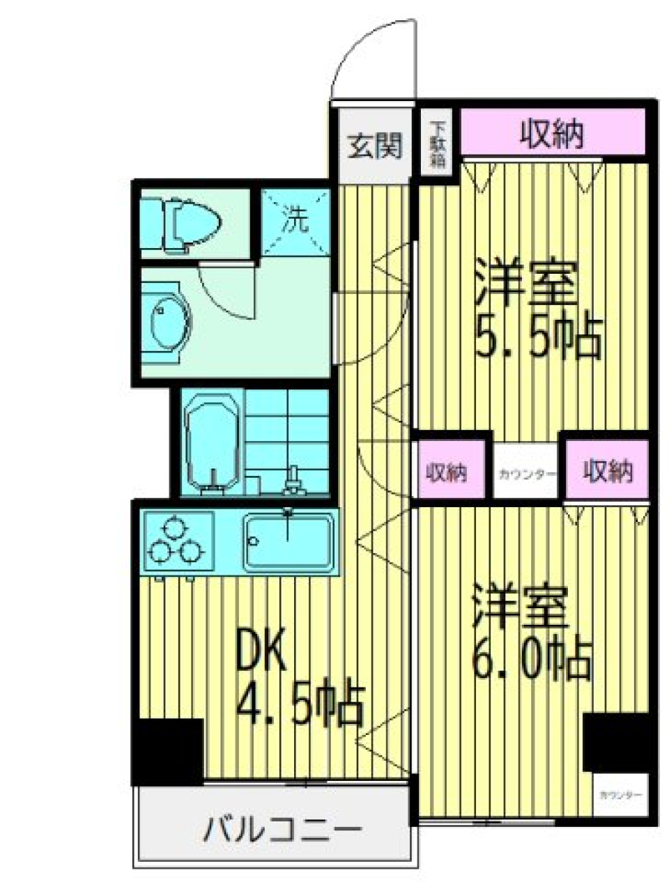 ライオンズマンション大森　408号室の間取り図