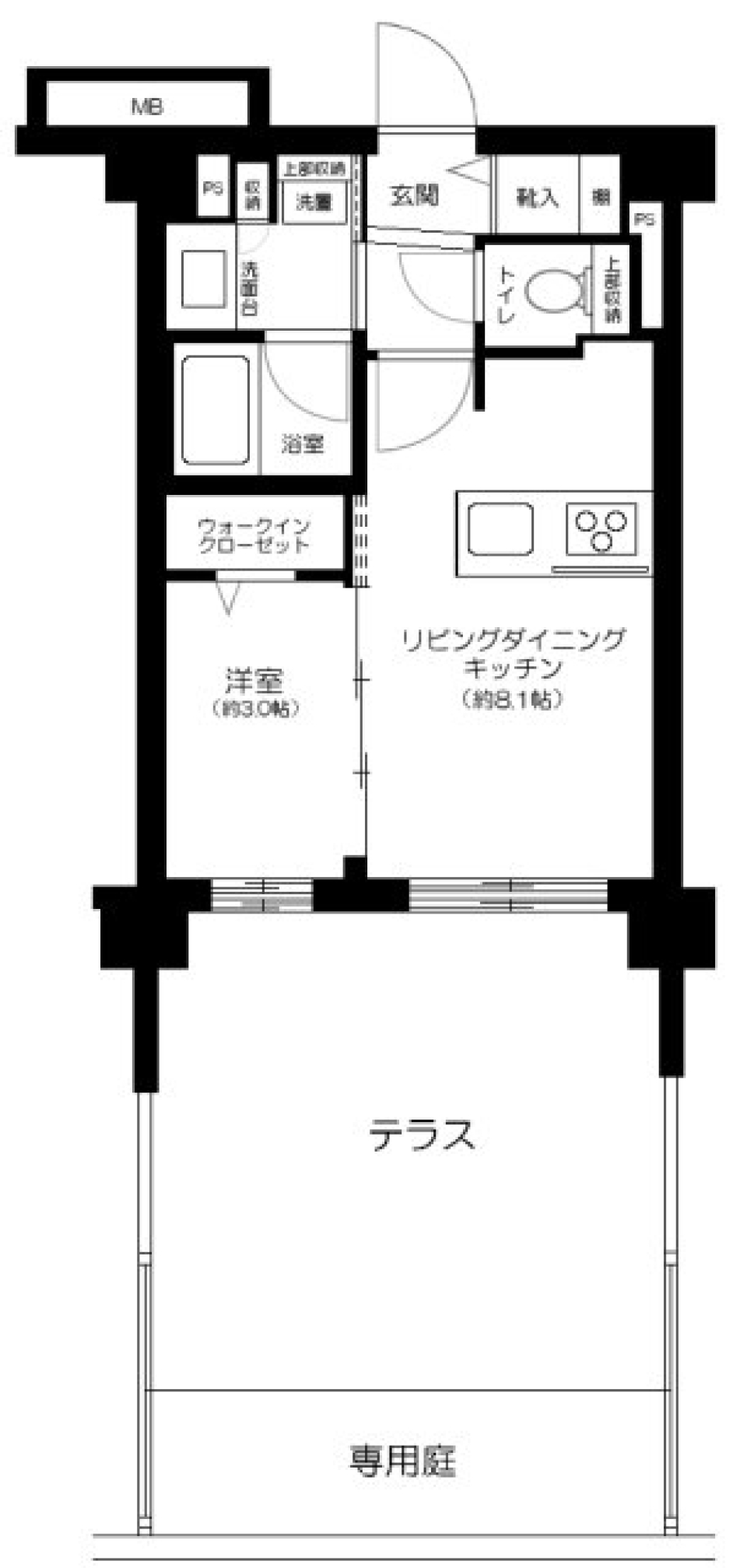 エクセレントシティ目白　103号室の間取り図