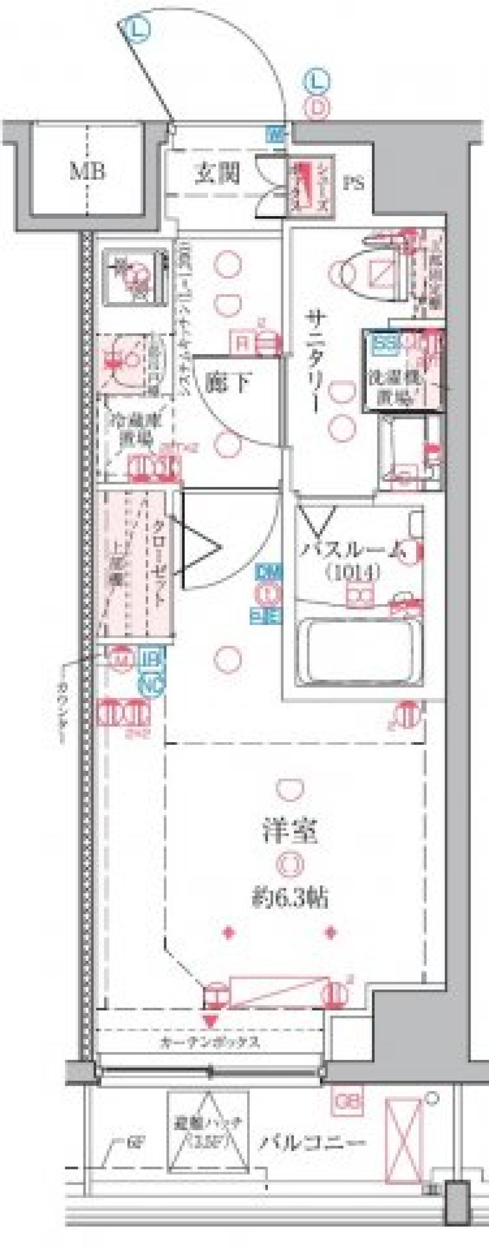 クレヴィスタ横浜綱島　403号室［ペット可］の間取り図