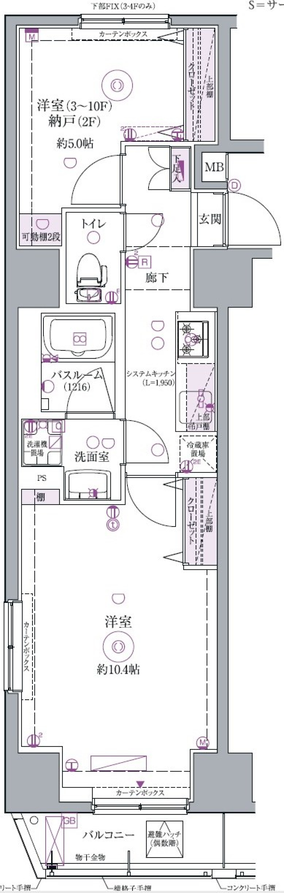 クレヴィスタ浅草　903号室の間取り図