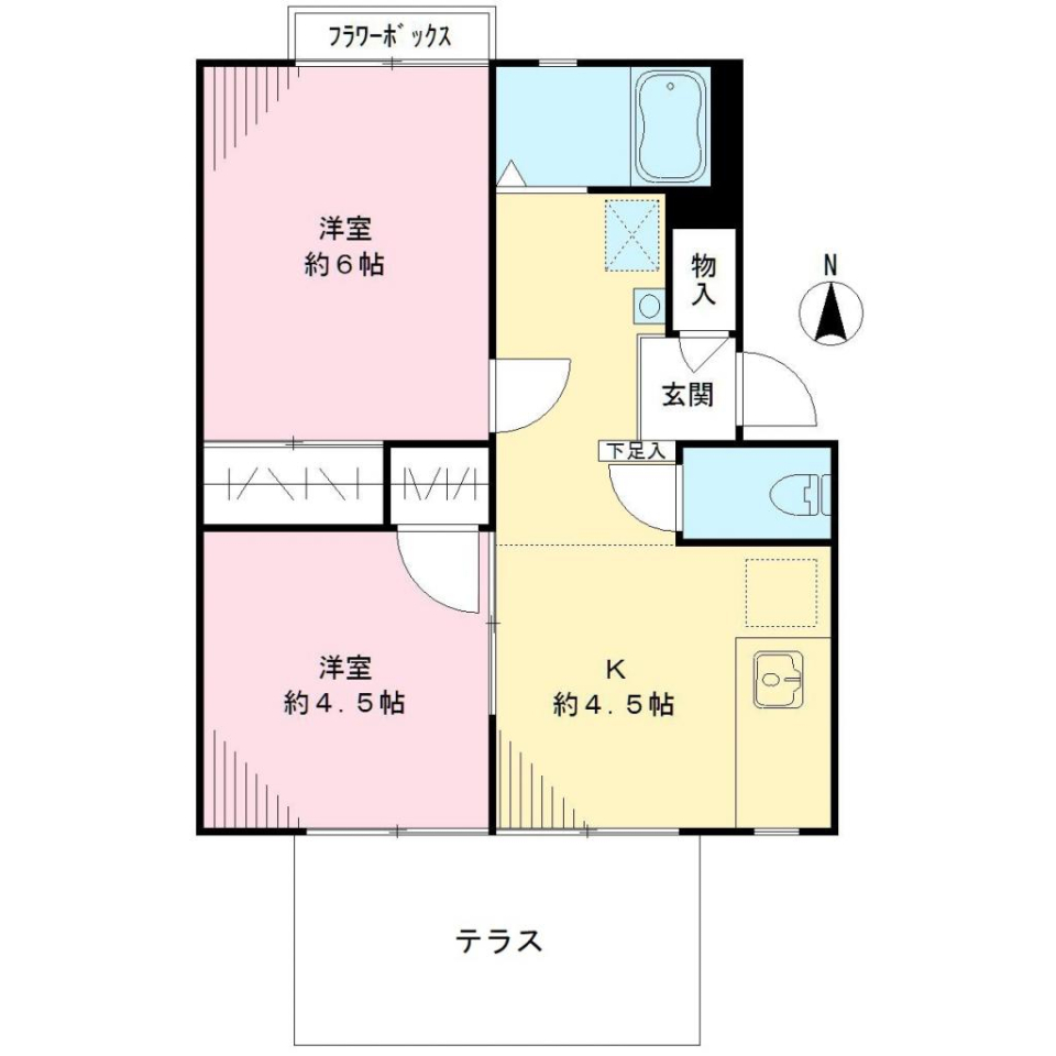 ヴェルディハイツ　105号室の間取り図