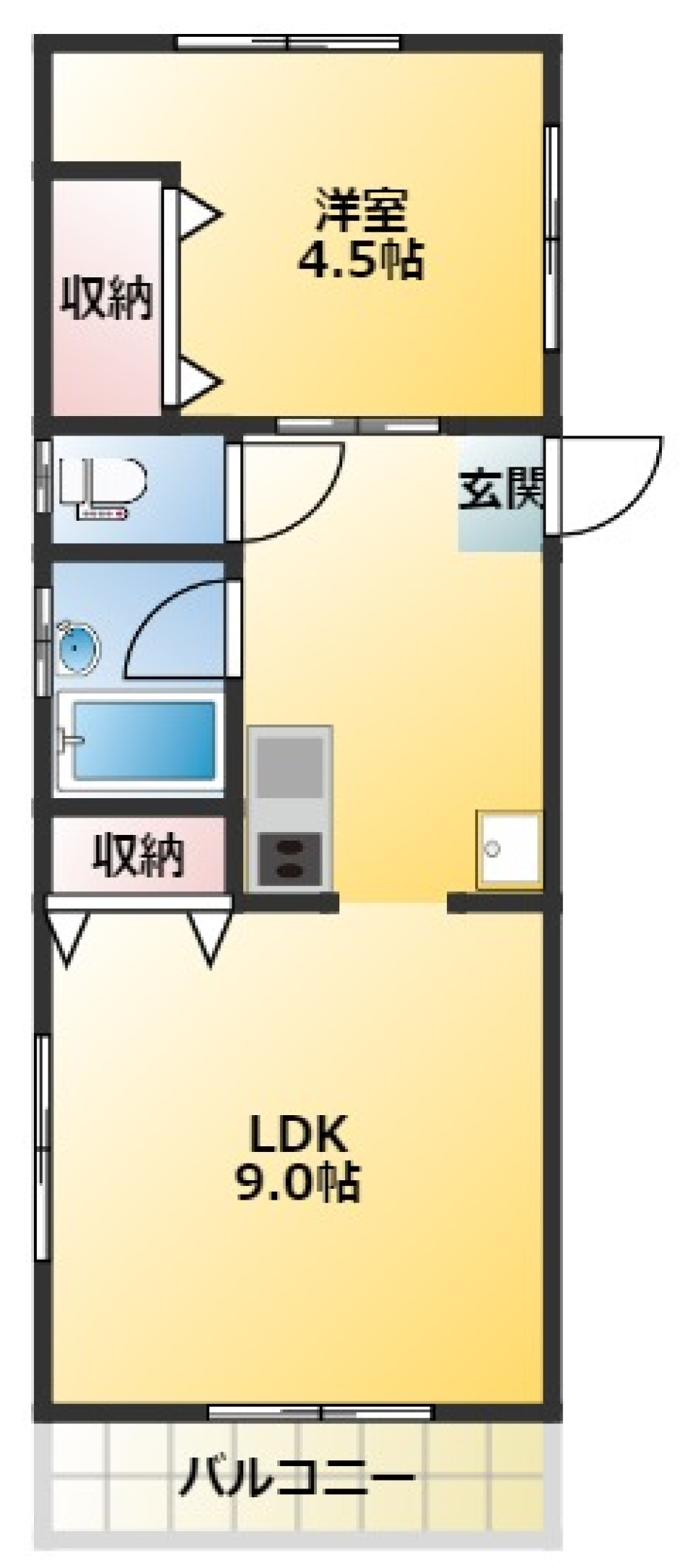 金子マンション　301号室の間取り図