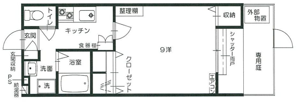 コーポ・セラ 103号室の間取り図