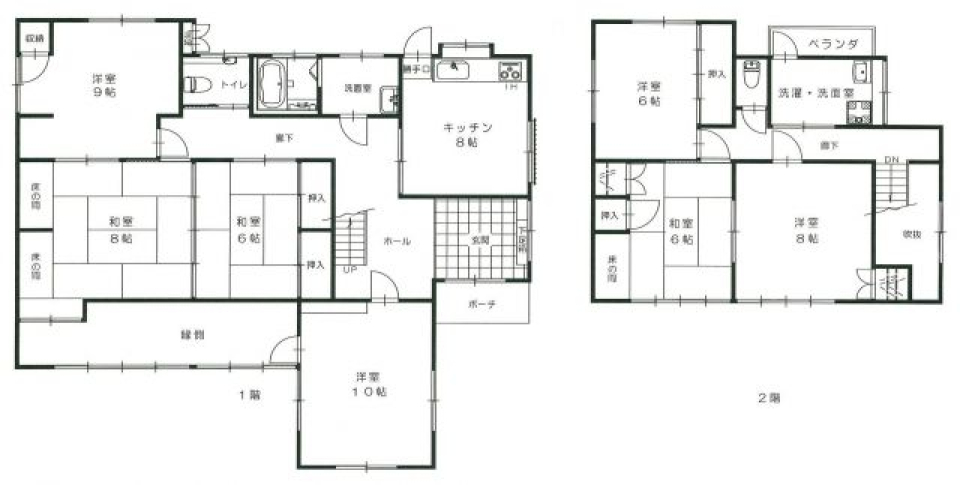 己斐東二丁目貸家の間取り図