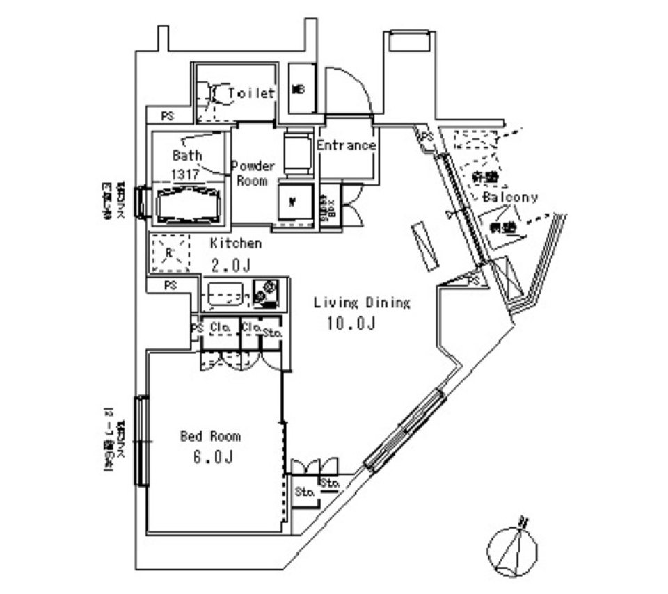 パークアクシス方南町　304号室［ペット可］の間取り図