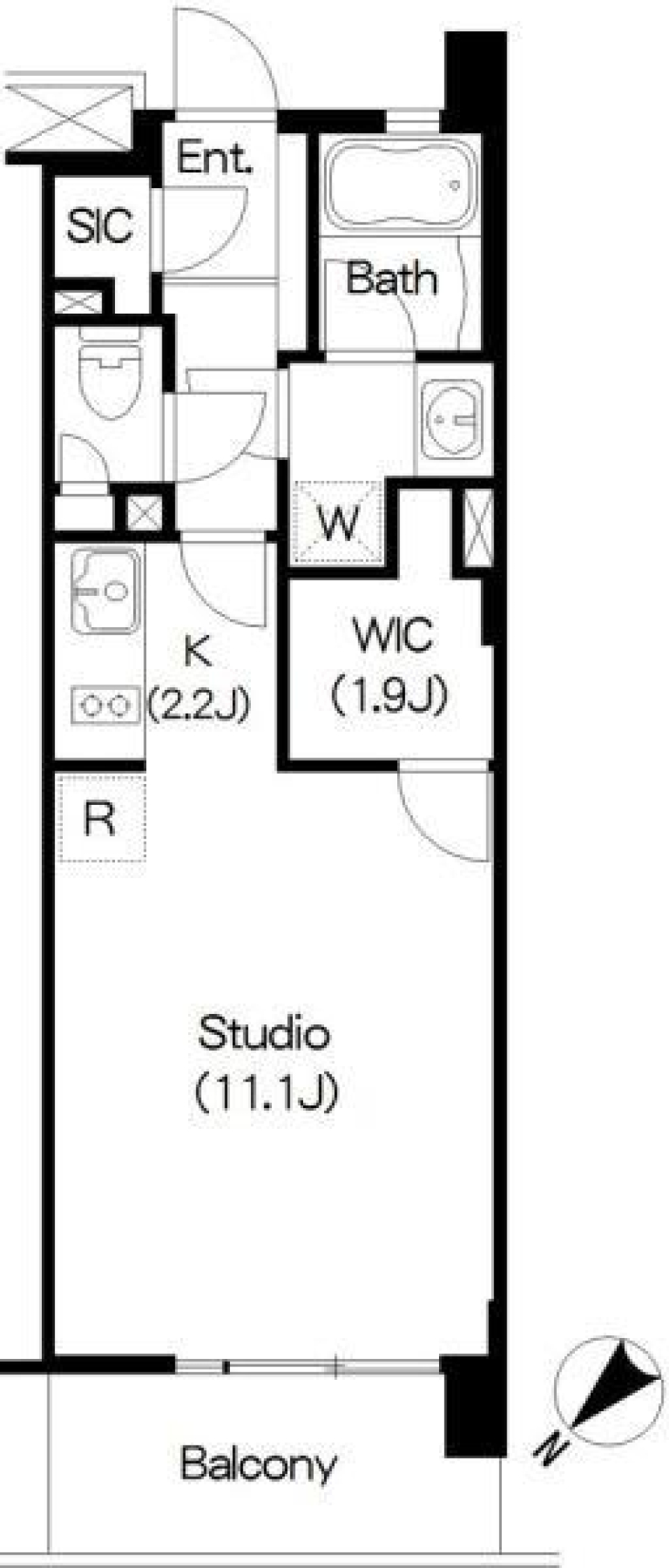 Ｂｒｉｌｌｉａ　ｉｓｔ　三軒茶屋　ブラッサムテラス　304号室の間取り図