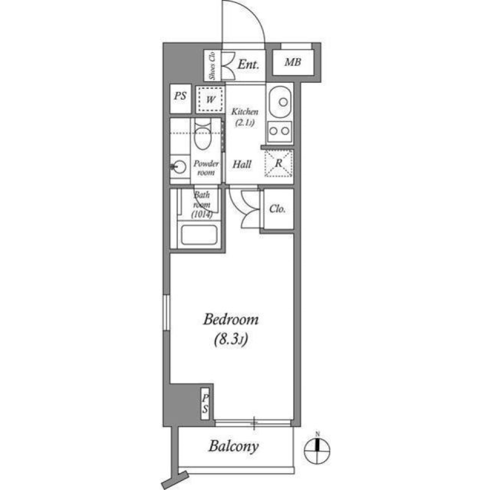 アビタシオン神楽坂　0601号室の間取り図