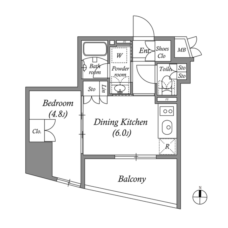 nido蔵前Avenue　0605号室［ペット可］の間取り図