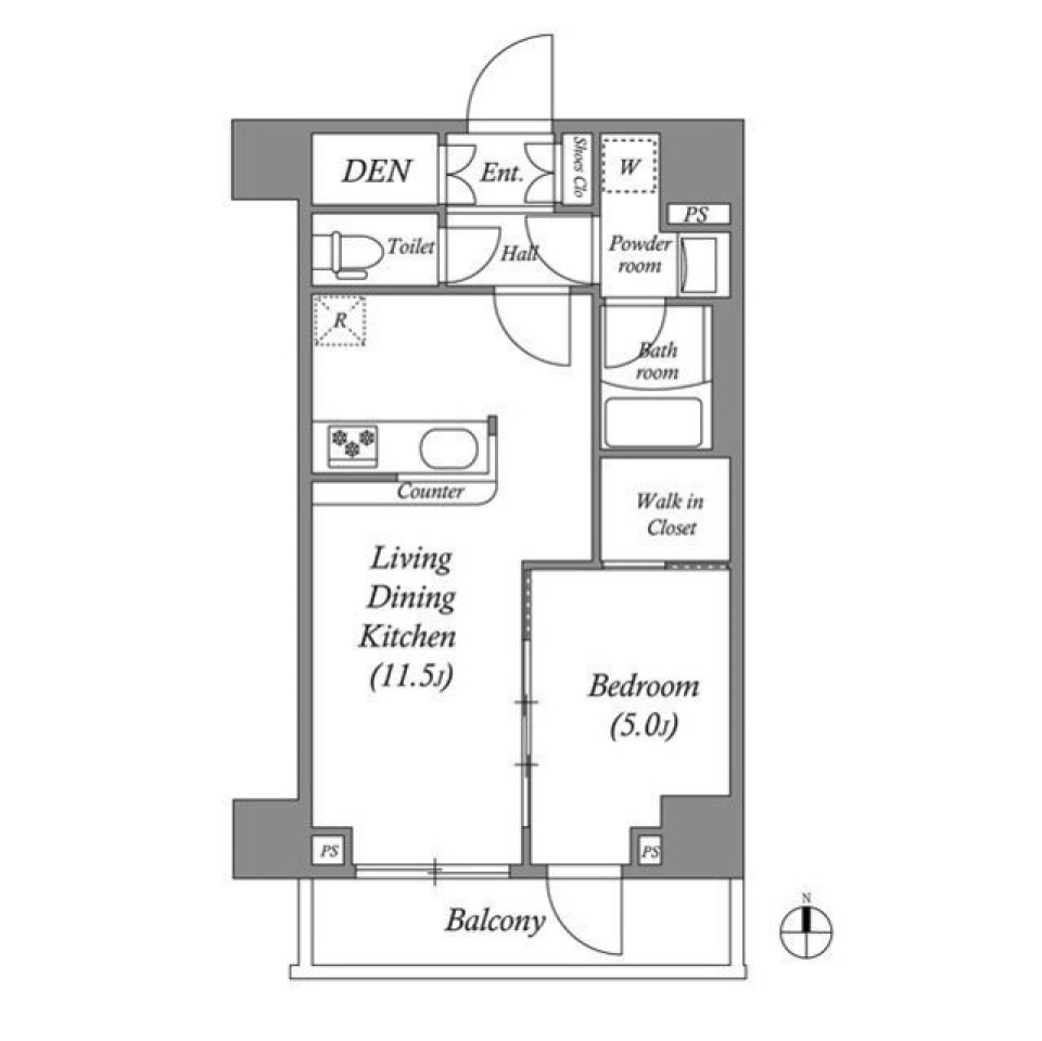 ＧＥＮＯＶＩＡ本所吾妻橋ｓｋｙｇａｒｄｅｎ　0410号室の間取り図