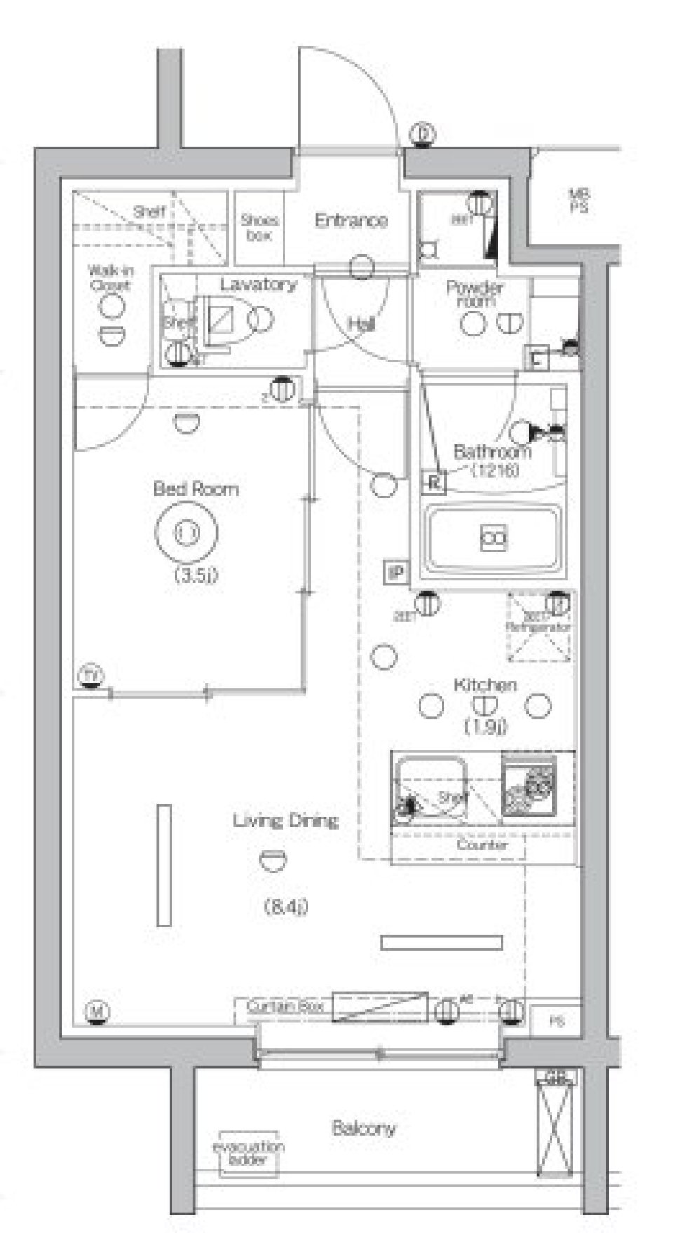 DIPS成増　402号室［ペット可］の間取り図