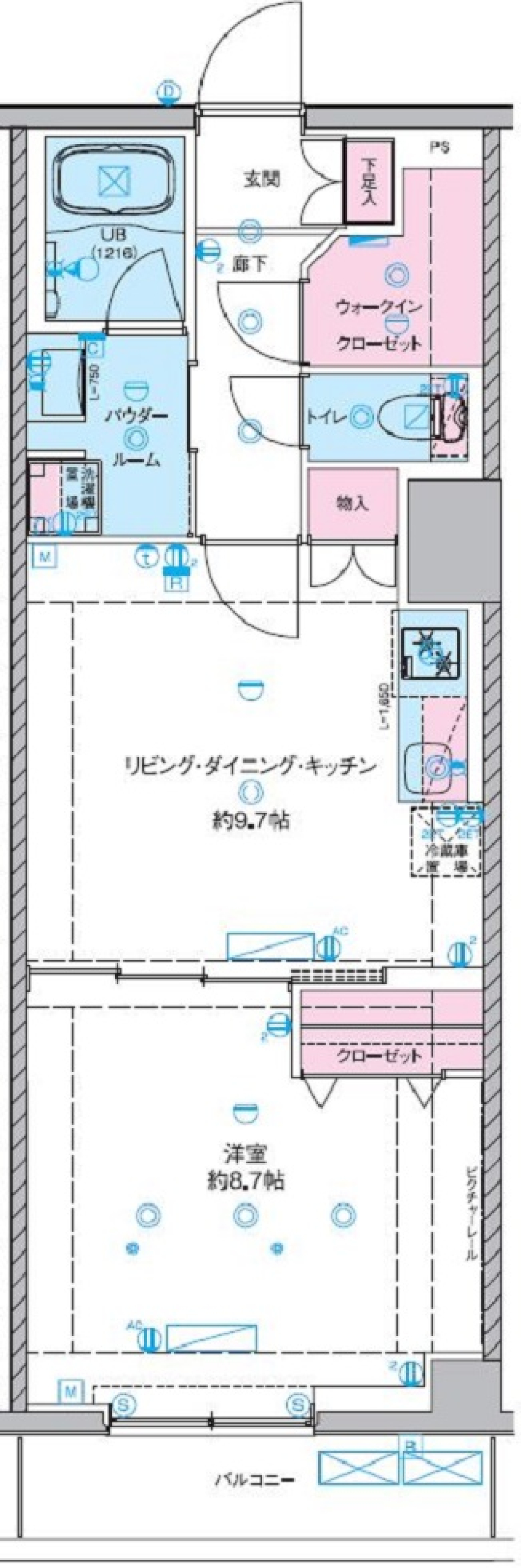 ジェノヴィア桜上水Ⅱ　105号室［ペット可］の間取り図