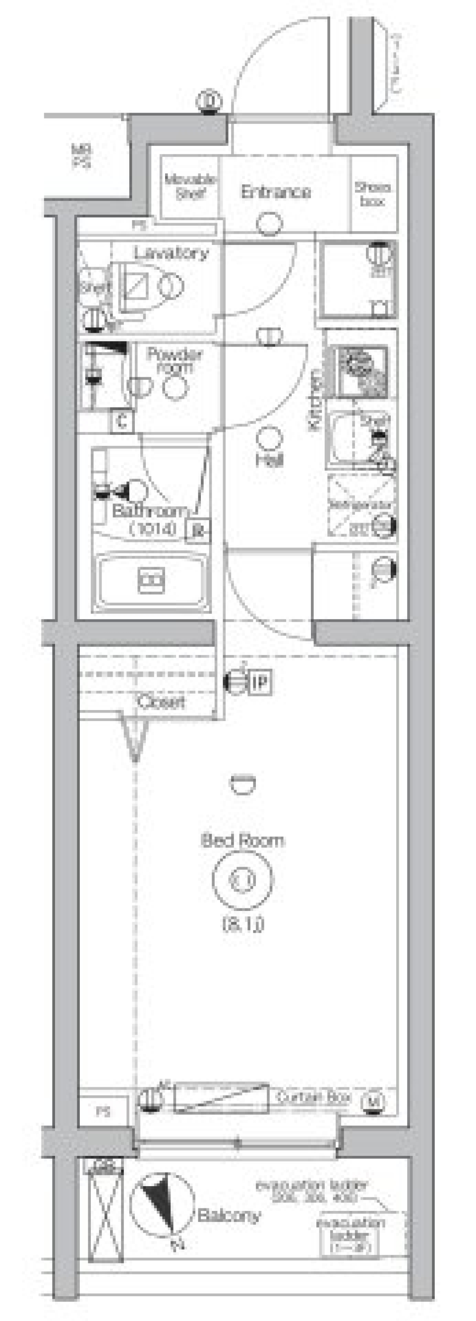 DIPS成増　208号室［新築］の間取り図