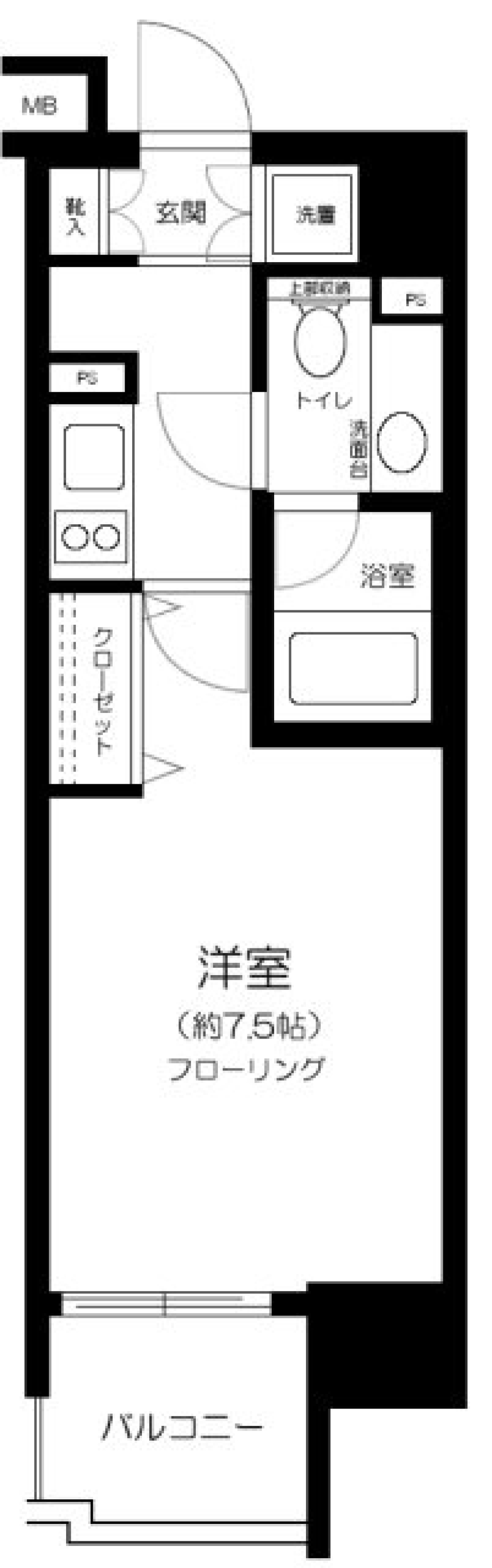 アクロス目黒　306号室の間取り図