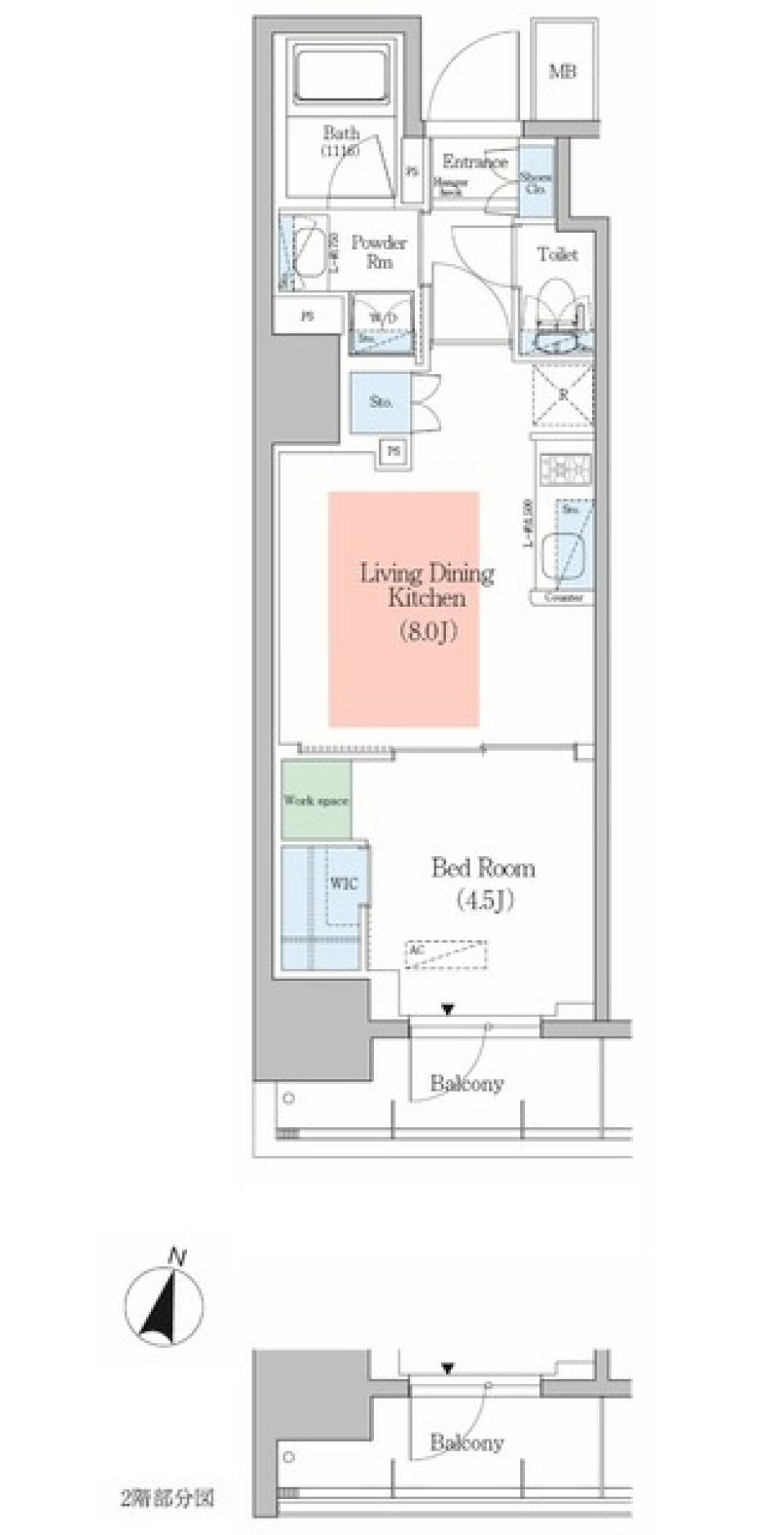 アーバネックス千代田淡路町　702号室の間取り図