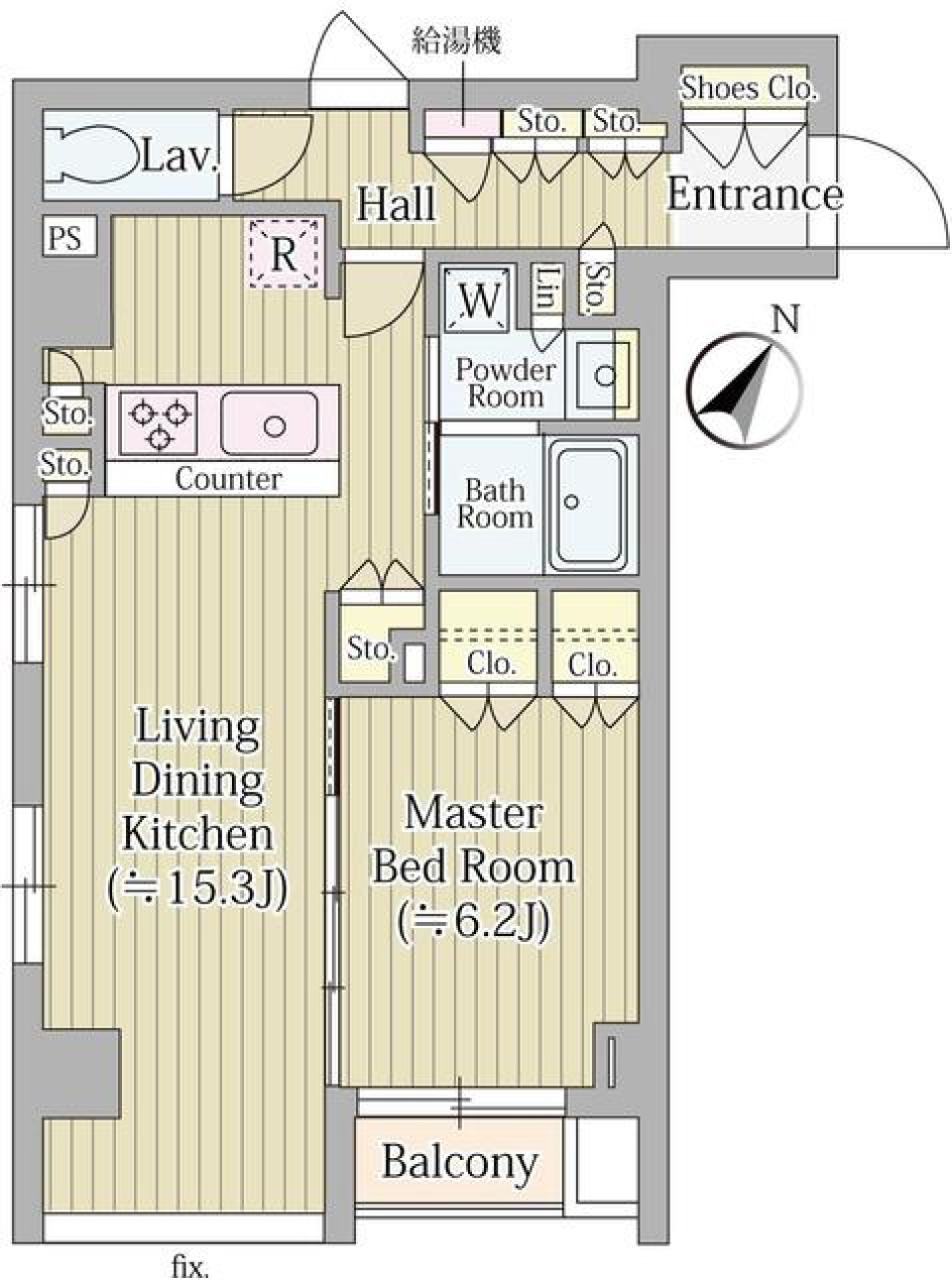 ヴァロータ氷川台　301号室の間取り図