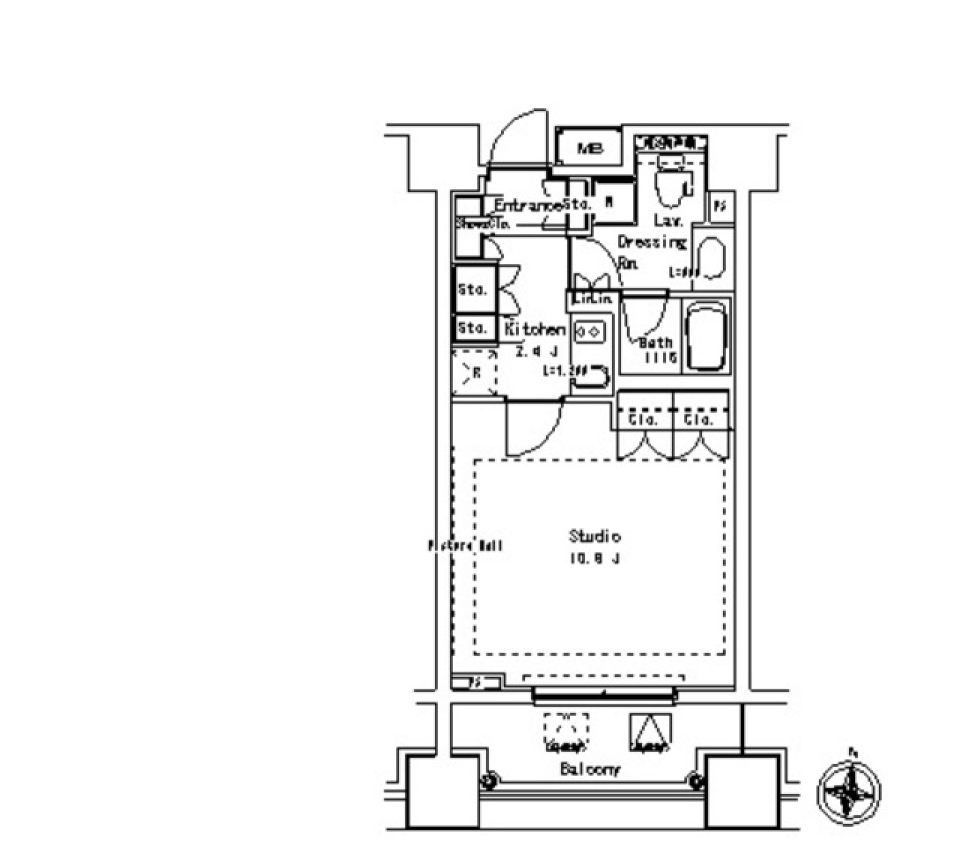 パークアクシス御茶ノ水ステージ　707号室［ペット可］の間取り図