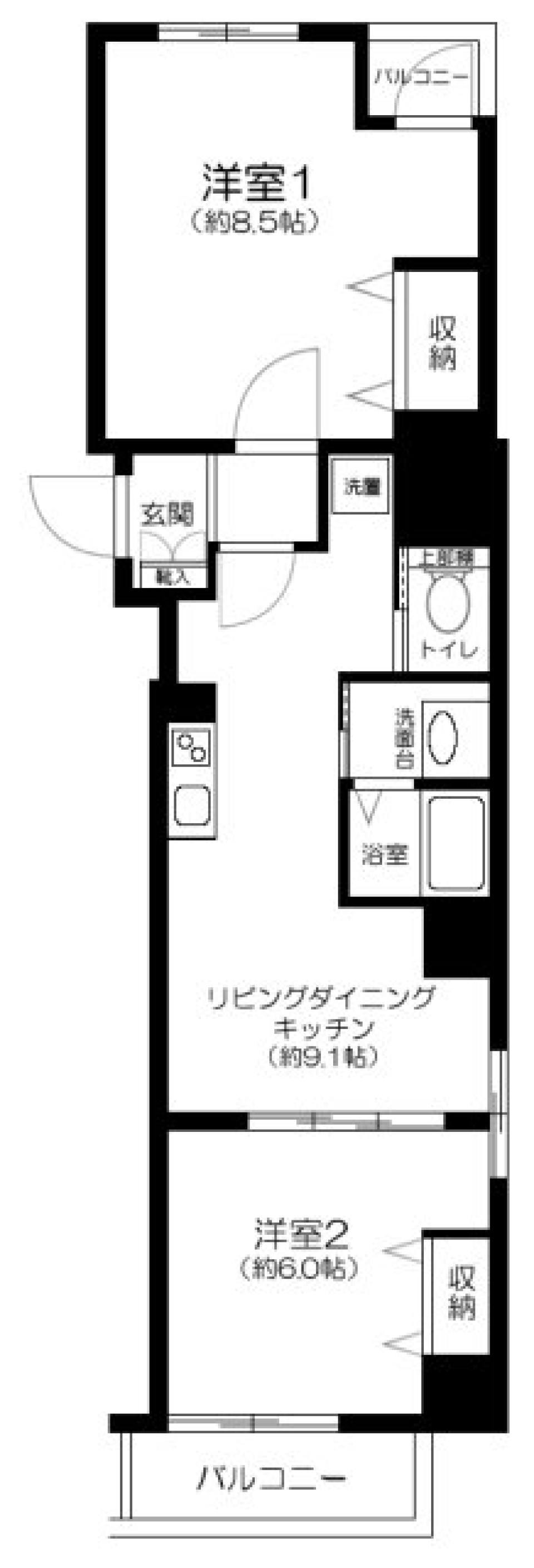 パークサイド東陽　502号室の間取り図