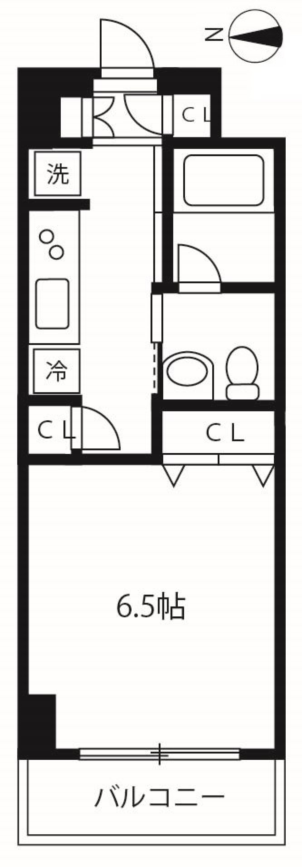 ガーデン萩中　406号室の間取り図