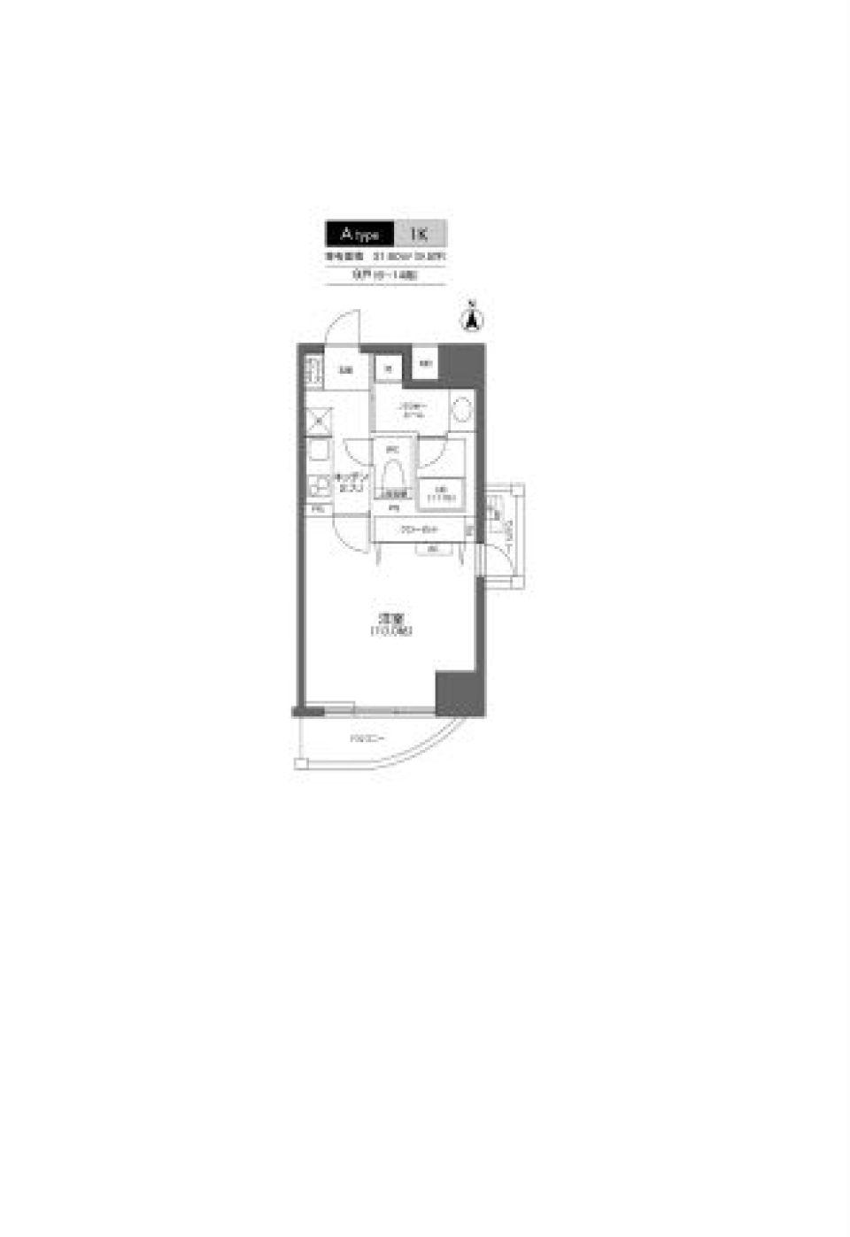 プライムアーバン千住　801号室の間取り図