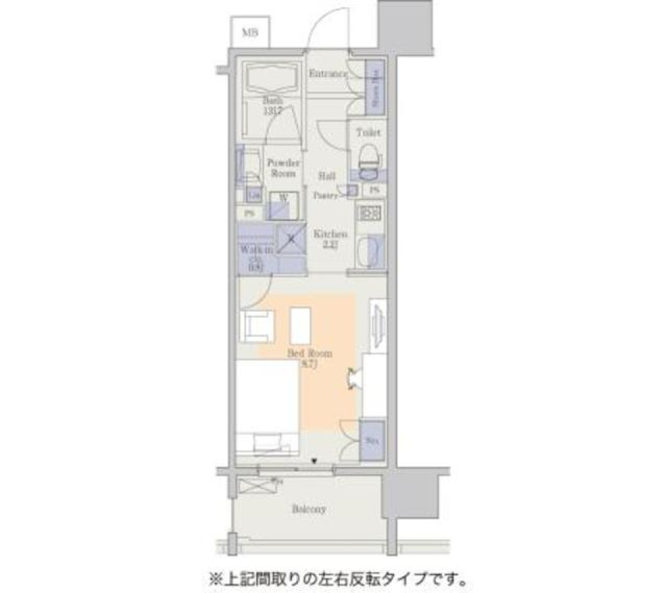 パークアクシス心斎橋　602号室の間取り図