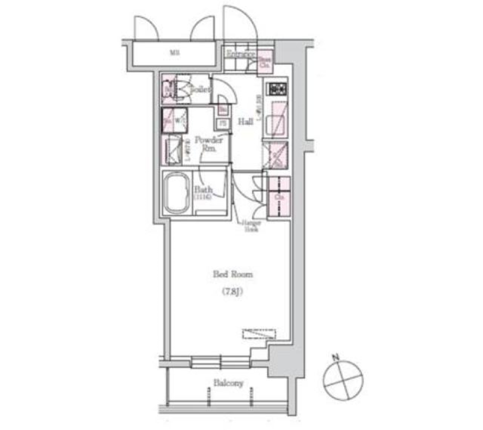 アーバネックス三田　607号室の間取り図