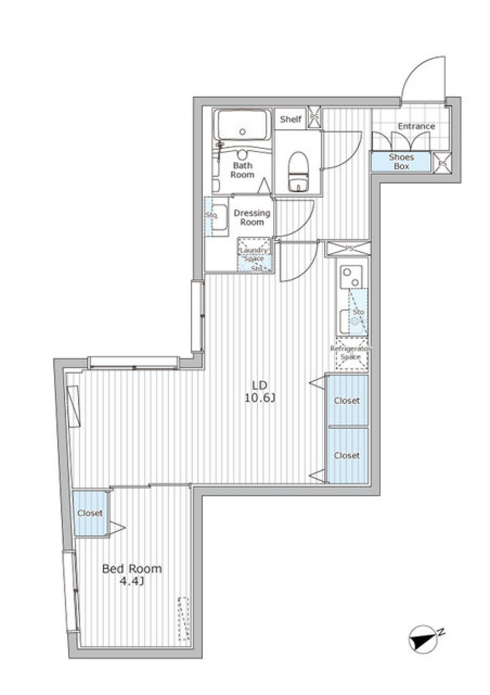 レジデンス市谷仲之町　404号室［新築］の間取り図