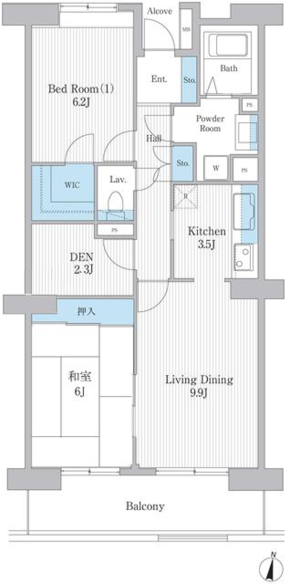 ウイングプラザ　609号室の間取り図