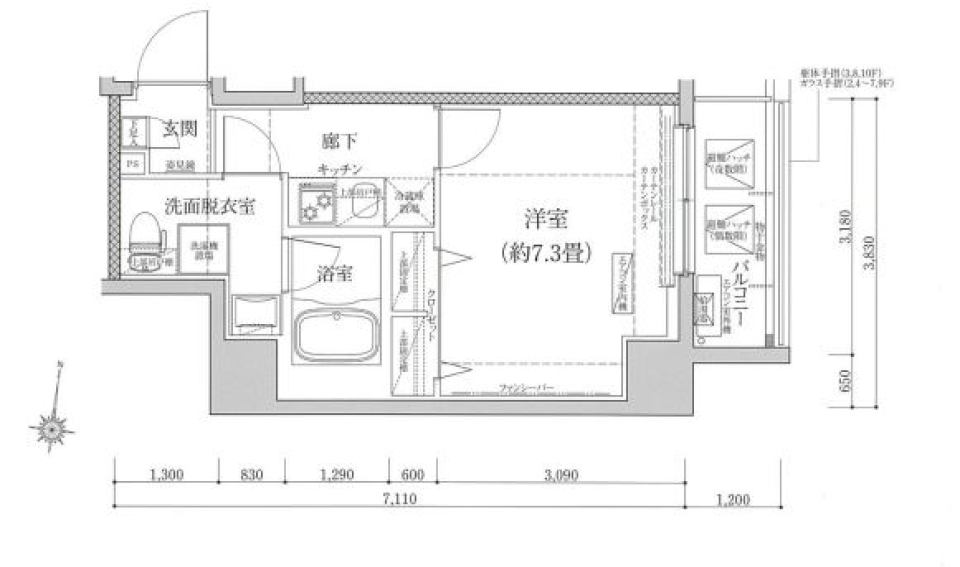 アイル　グランデ東京竹ノ塚　202号室［ペット可］の間取り図