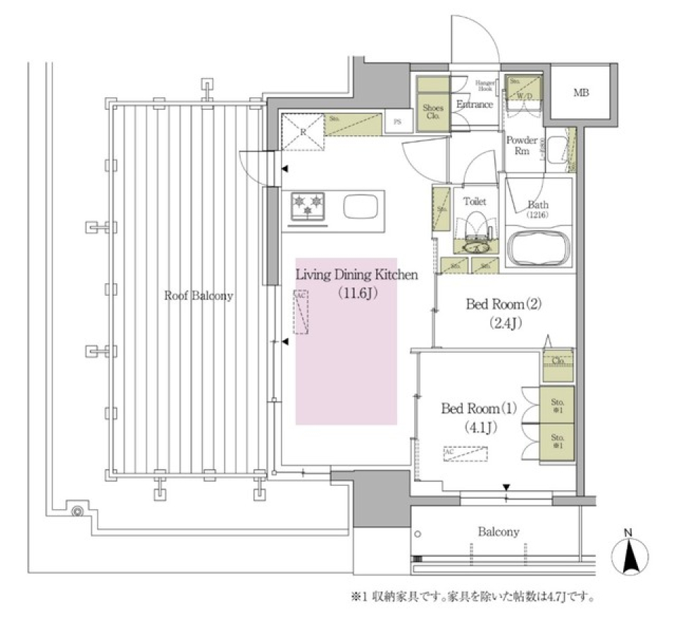 アーバネックス早稲田テラス　1301号室［新築］の間取り図