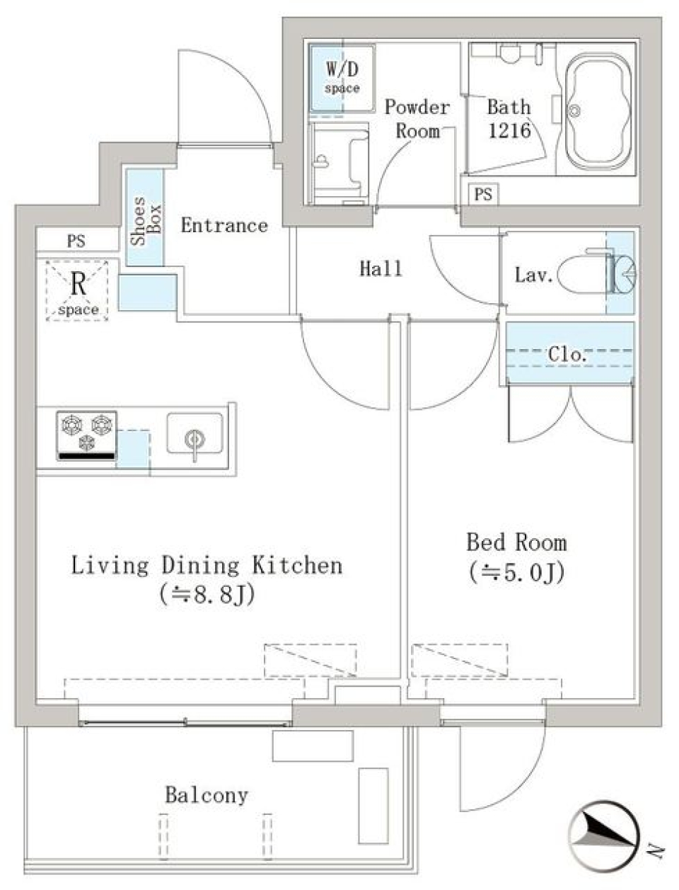 初台スクエア　401号室［新築］の間取り図