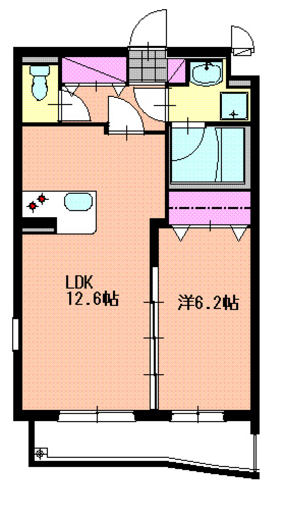 シックな部屋とおしゃれな私の間取り図