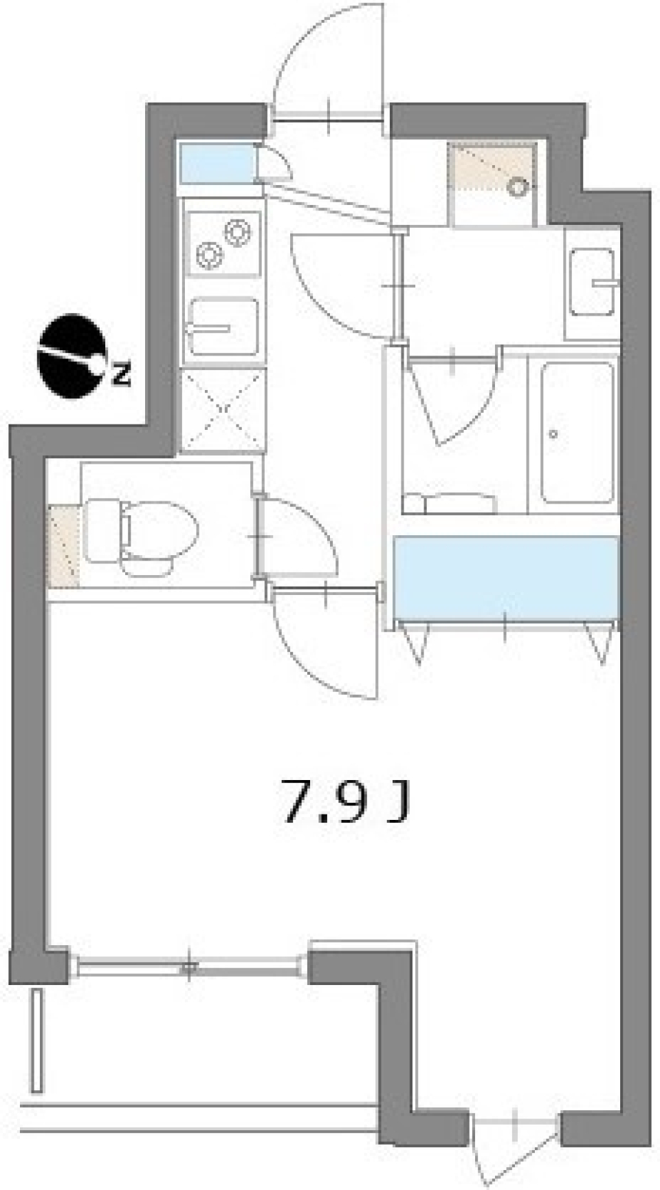 アリシアコート多摩川　402号室［ペット可］の間取り図