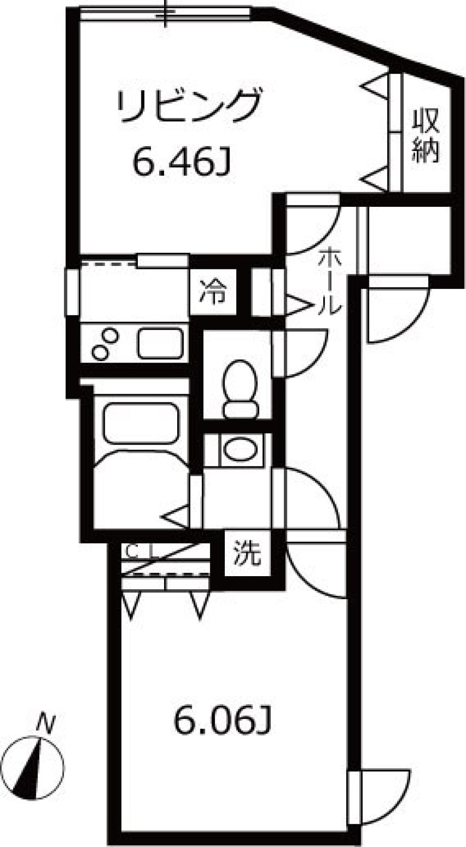 ブランシェ新中野　301号室の間取り図