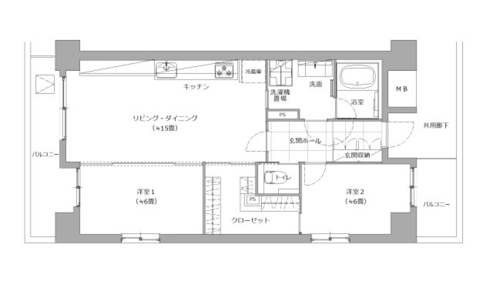 プライムアーバン目黒リバーフロント　404号室の間取り図