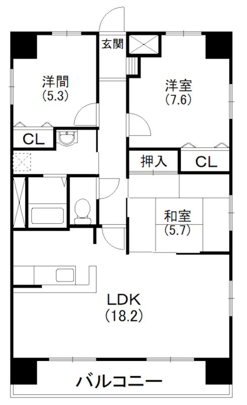 広々LDKで家族団らんの間取り図