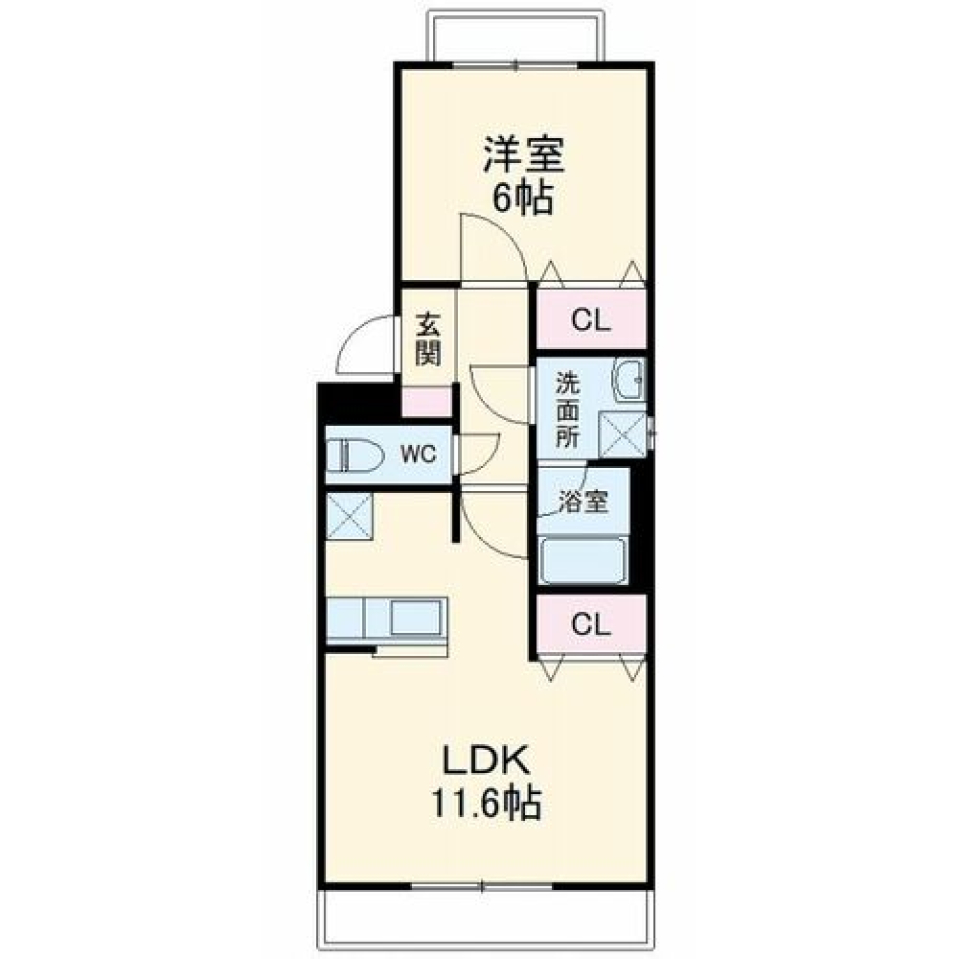 濃い目のブラウンで落ち着いた暮らしの間取り図