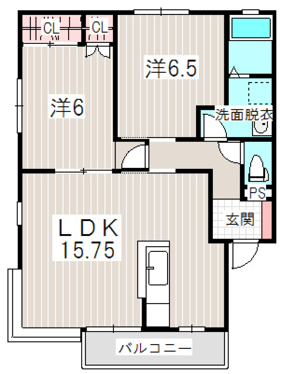 小さなかわいいがいっぱい［ペット可］の間取り図