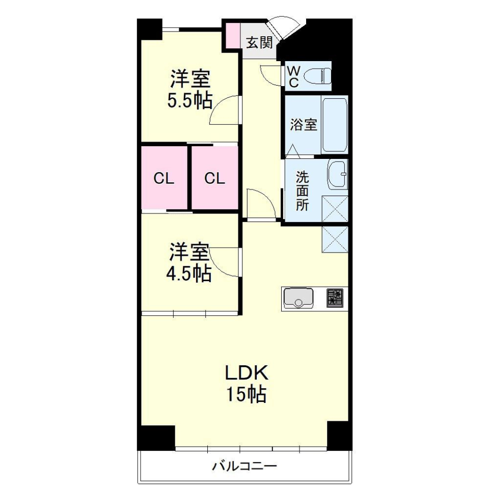 蒼い扉の先はの間取り図