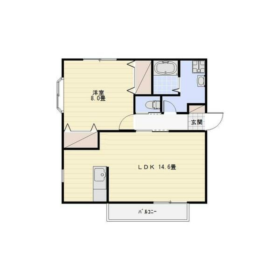 川沿い散歩で気分転換！の間取り図