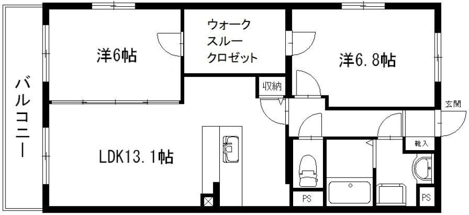 週末はペットとお散歩の間取り図