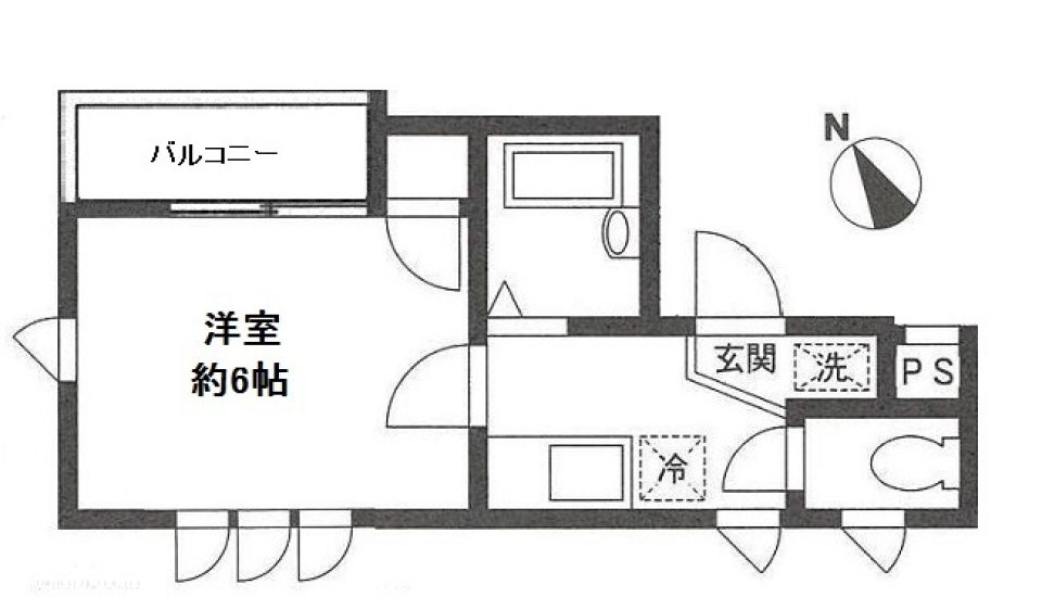 ヴァレー中落合　302号室の間取り図